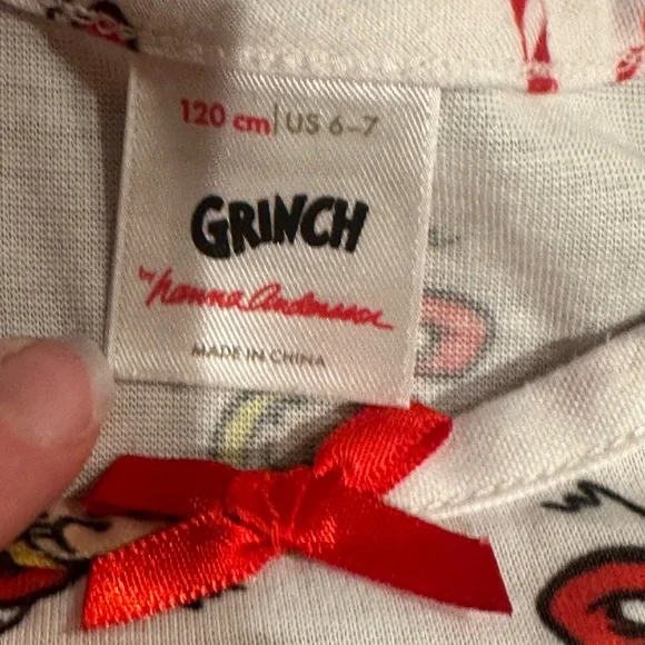 Hanna Andersson The Grinch Cindi Lou Who White and Pink Patterned Nightgown - Picture 2 of 2